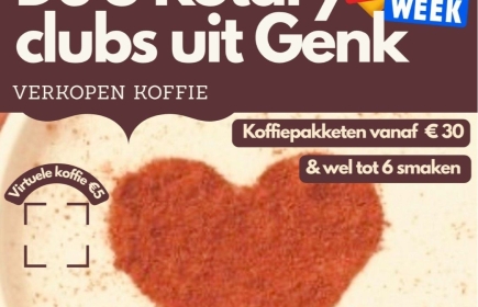 De 3 Genkse Rotary-clubs verkopen koffie voor de Warmste Week 2025